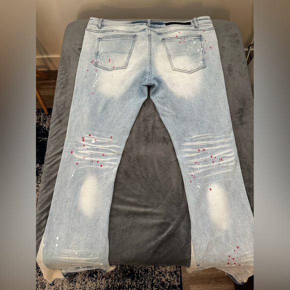 Cato Blue Stacked Flare Jean - Picture 3 of 3